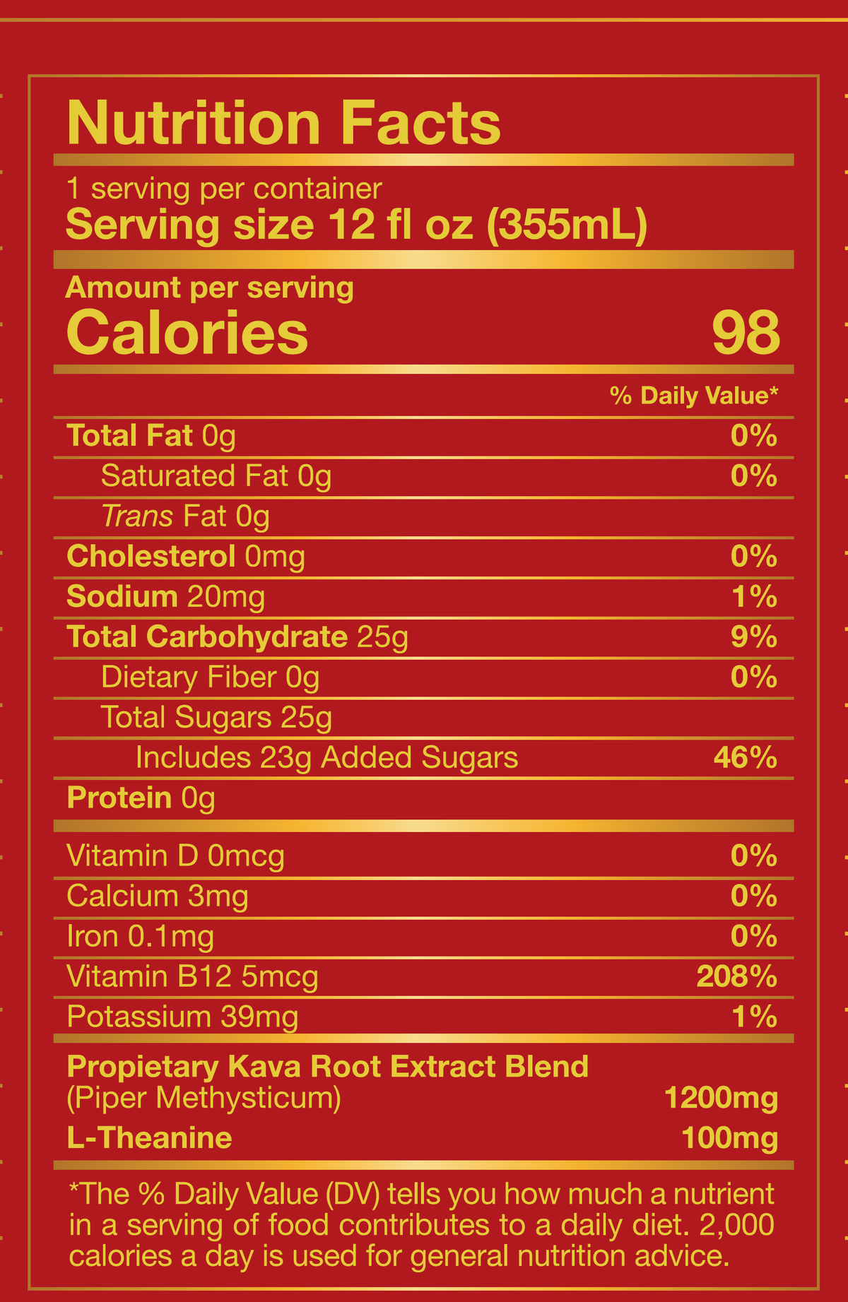 Strawberry Rise Nutrition Facts