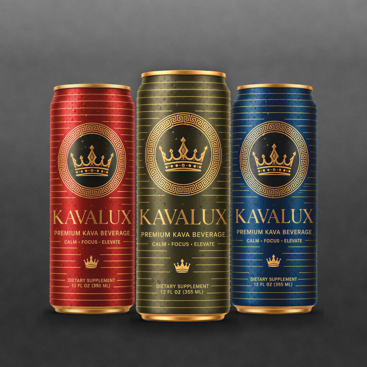 Strawberry Rise, The Daily OG and Blueberry Chill cans by KAVALUX